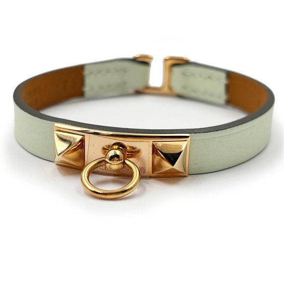 Hermes Brand New Rose Gold  Rivale Mini Vert Fizz Mint Bracelet - Picture 1 of 3
